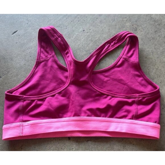 NIKE Women’s Size Medium DRI-FIT Support Sports Yoga/Gym Bra-Magenta Pink - Picture 9 of 10